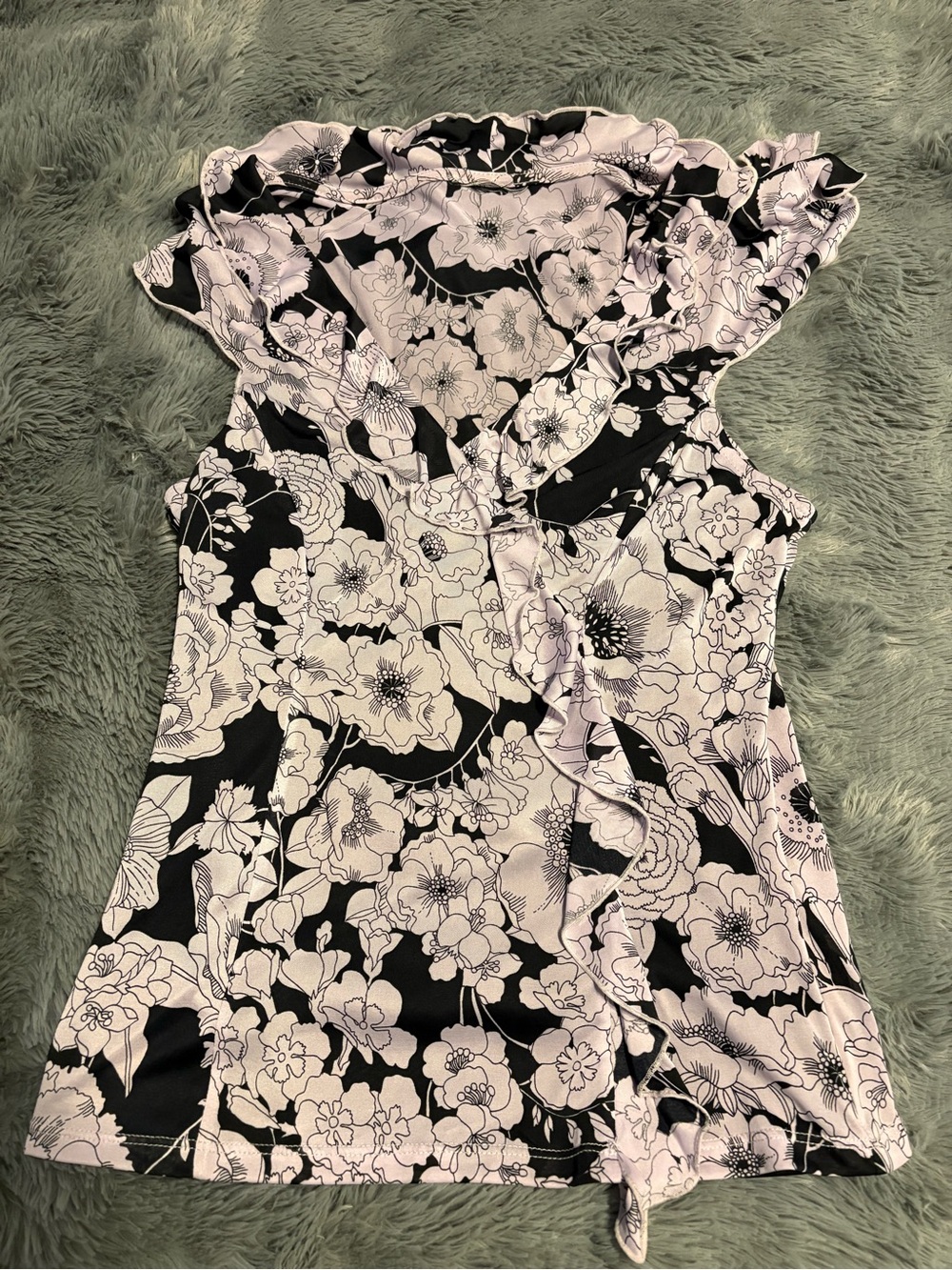Express Floral Layered Dress Shirt